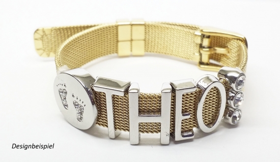 Glitzer Steinchen Schieber für Mesh Armbänder
